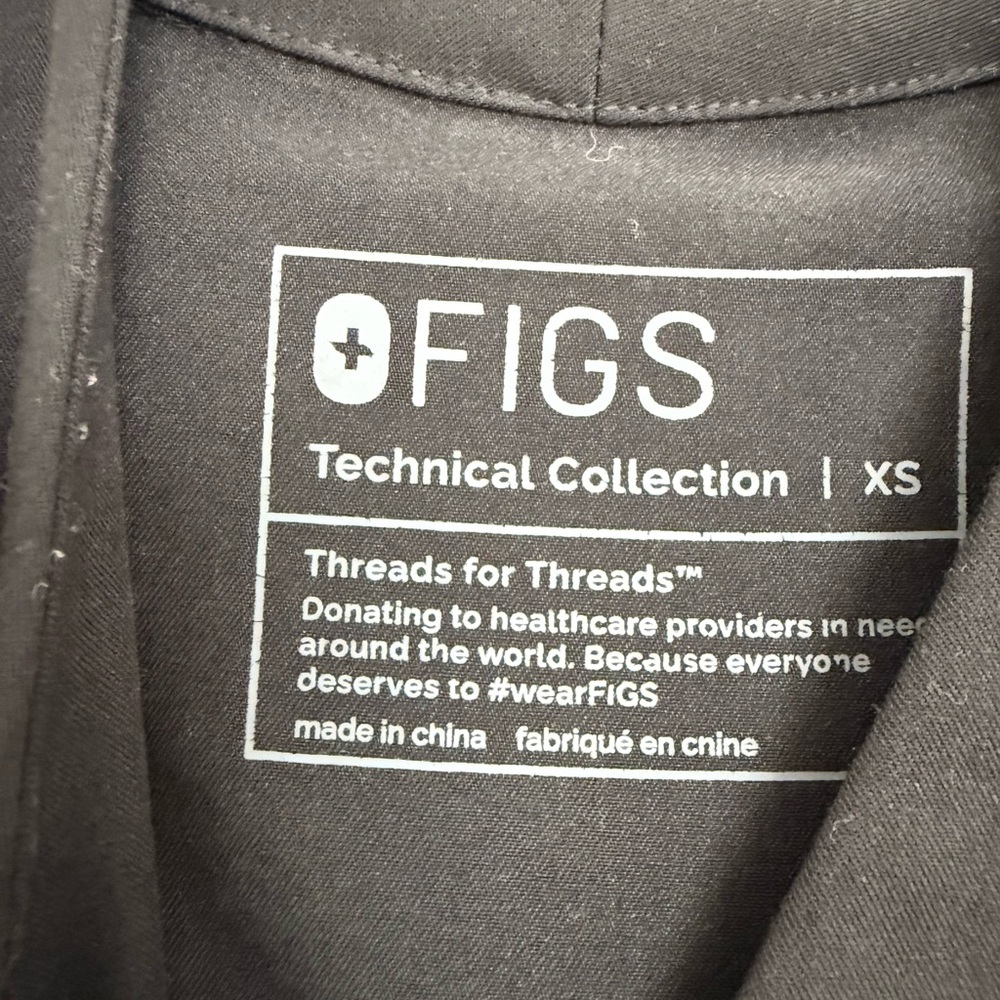 Figs Black Button Down Shirt Technical Collection… - image 3
